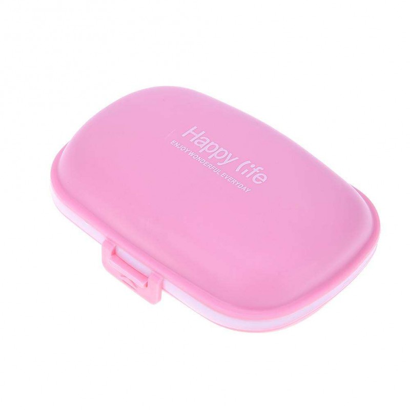 Portable Pills Storage Sealing Box Mini Jewelry Holder Organizer(Pink)