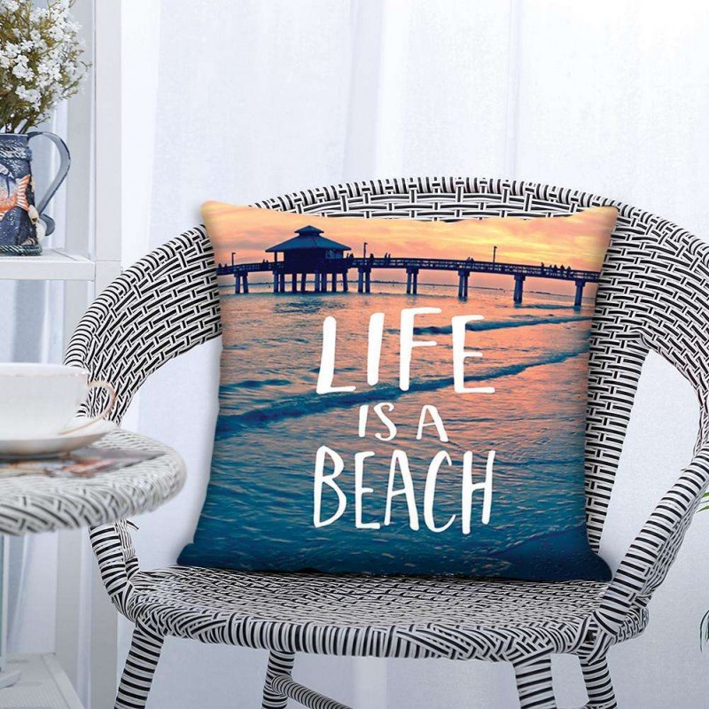 Sea Printing Pillowcase Sofa Throw Pillowslip Cover Car Cushion Case(C)