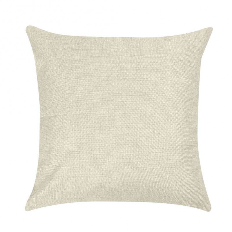 Linen Breathable Invisible Zipper Throw Pillow Cushion Cover Pillowcase(A)