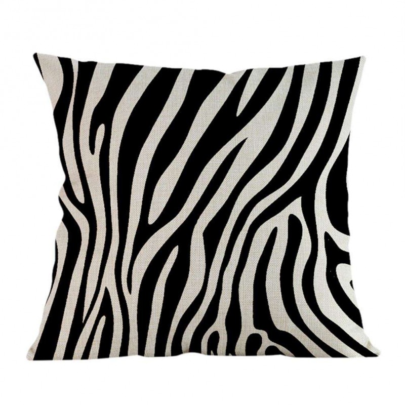 Zebra Stripe Print Pillow Case Pillowsli...