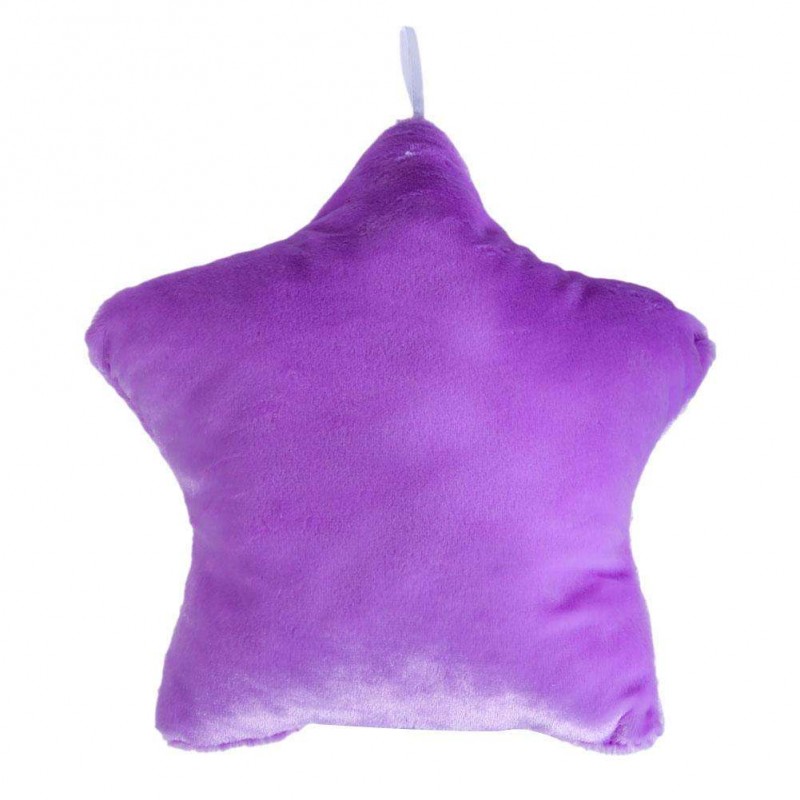 Small Colorful Stars Luminous Led Light Plush Pillow Toy No Battery(Purple)