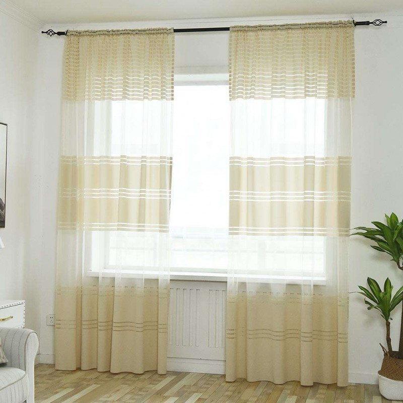 Wide Strip Curtain Tulle Window Screenin...