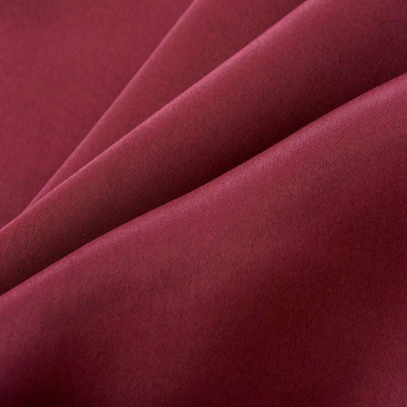 Solid Blackout Shading Window Punching Curtain Purdah Home Decor(Wine Red)