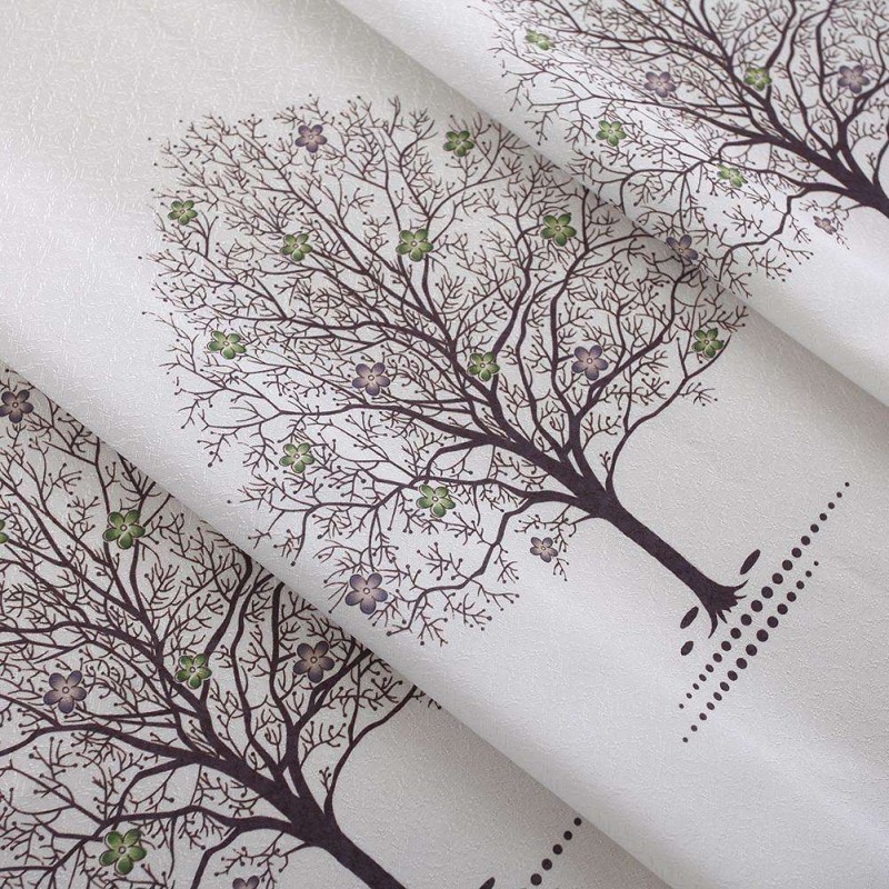 Wheat Tree Print Shading Window Curtain Yarn Purdah Living Room Home Decor