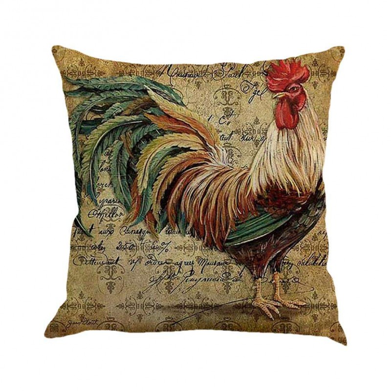 Home Decor Cushion Cover Cock Pillowcase...