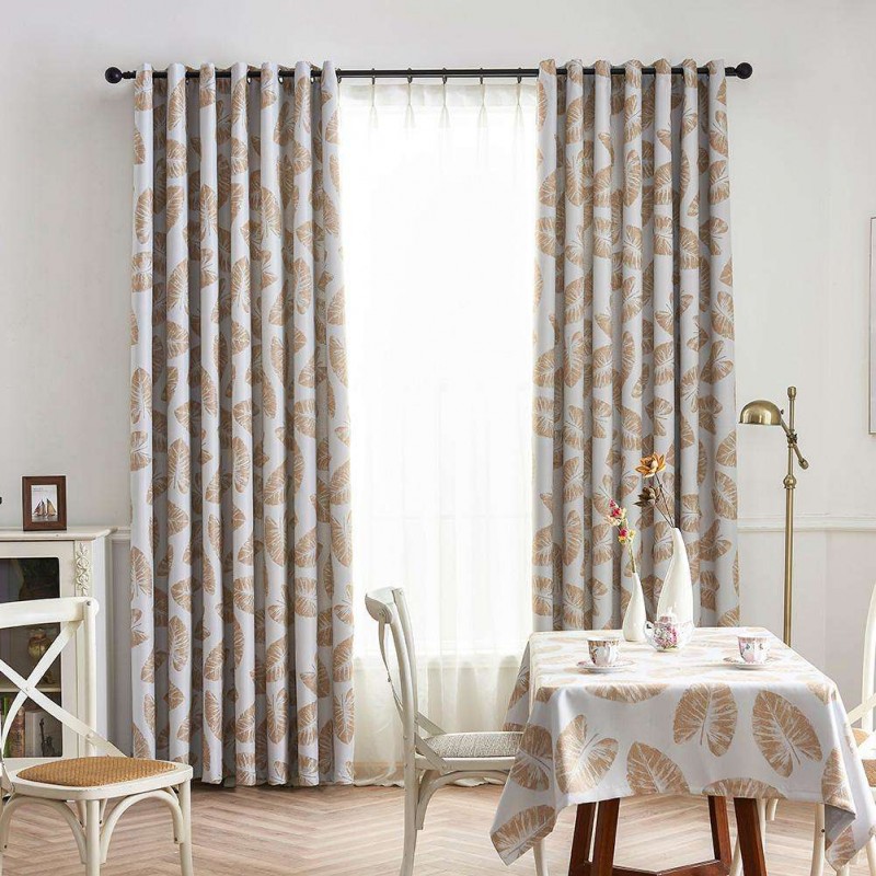 1 x 2.5m Blackout Window Curtain Banana ...