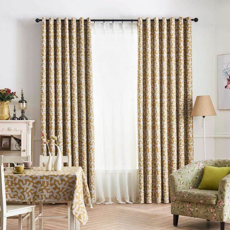 Print Shading Window Curtain Blinds Fini...