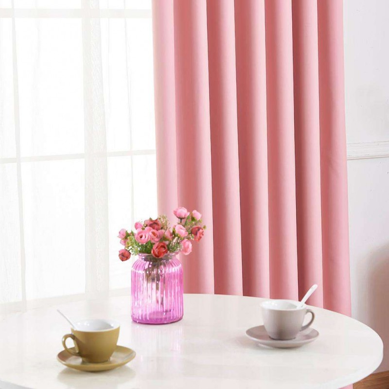 Modern Blackout Curtains for Window Blinds Drapes for Living Room(Pink)