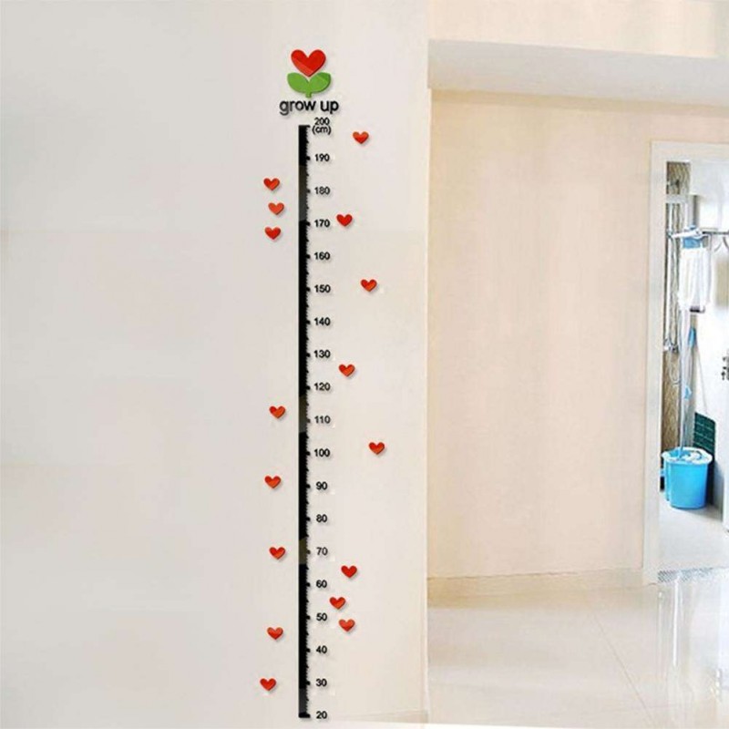 1.8m Tree Bud 3D Acrylic Height Measure Growth Chart Wall Sticker Ruler