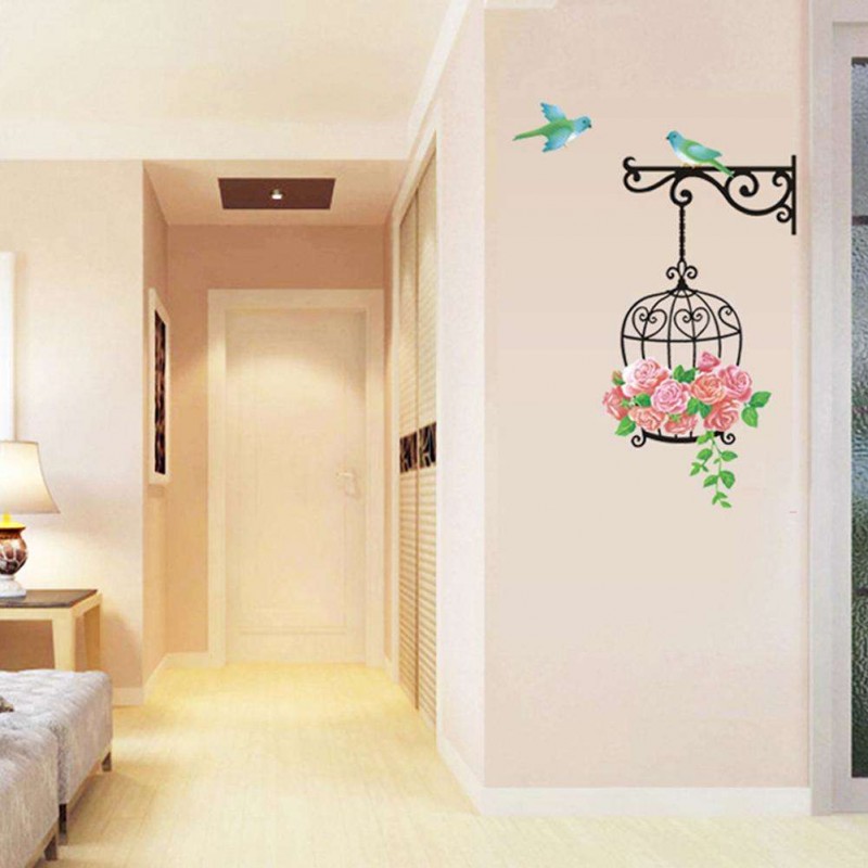 1pc Green Double Sided Waterproof Wall Sticker Removable Wall Paster Decor