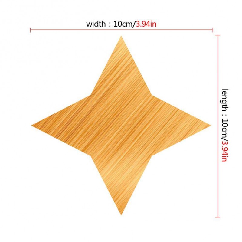 10pcs/set Star Waterproof 3D DIY Self-adhesive Tile Wall Stickers (Gold)