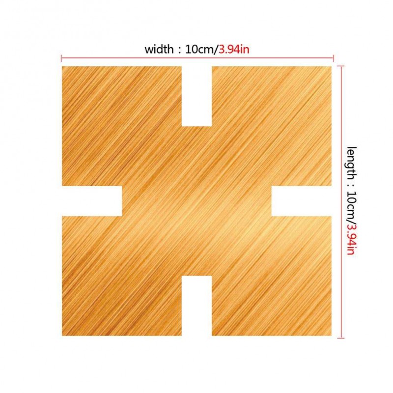 10pcs/set 3D Waterproof DIY Self-adhesive Diagonal Tile Stickers (Gold)