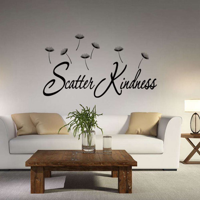 Letters Dandelion Removable PVC Wall Stickers Waterproof Home Decor Decals