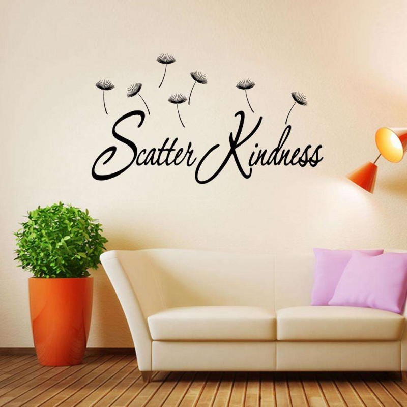 Letters Dandelion Removable PVC Wall Stickers Waterproof Home Decor Decals