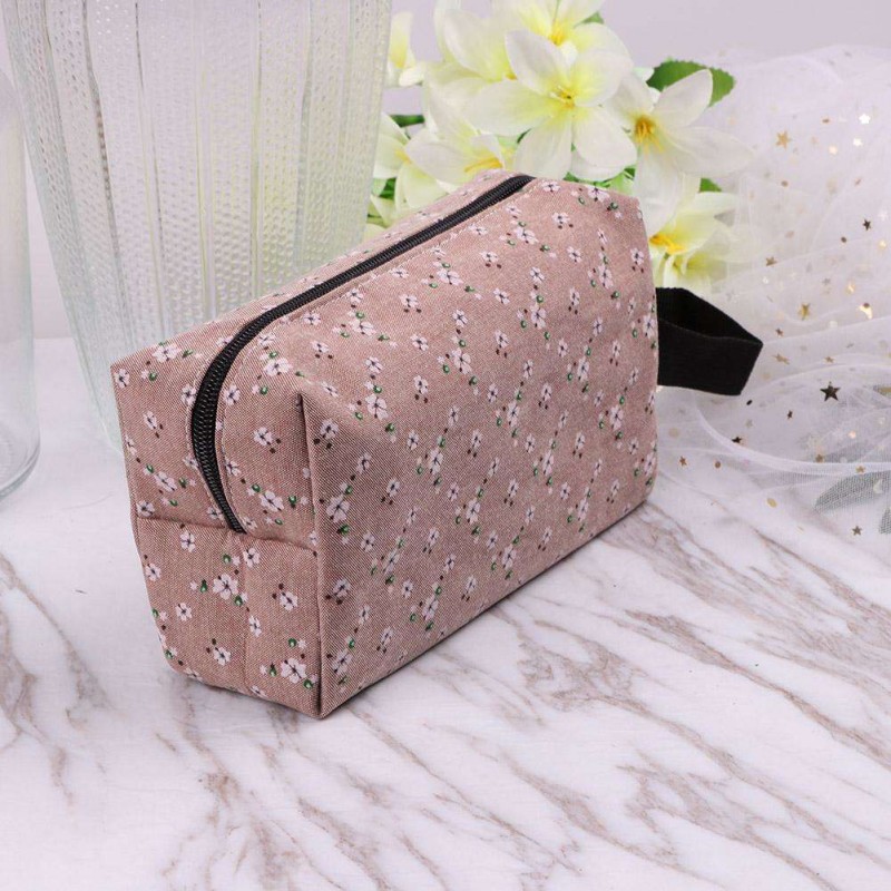 Fashion Women Waterproof Flower Print Clutch Casual Makeup Bags (51181033B)