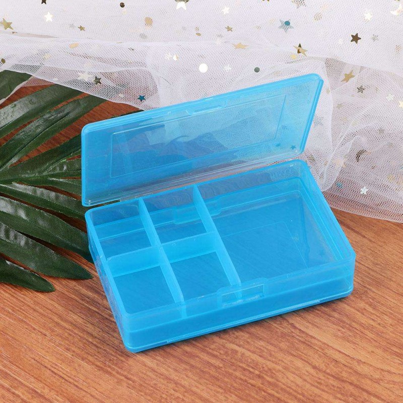 6 Grid Plastic Transparent Box Jewelry P...