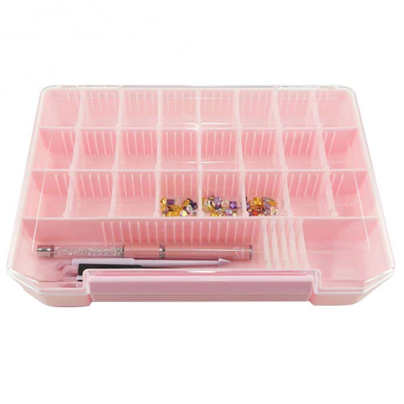 32 Grid Nail Jewelry Storage Box Rhinestone Organizer Case Nails Supplies