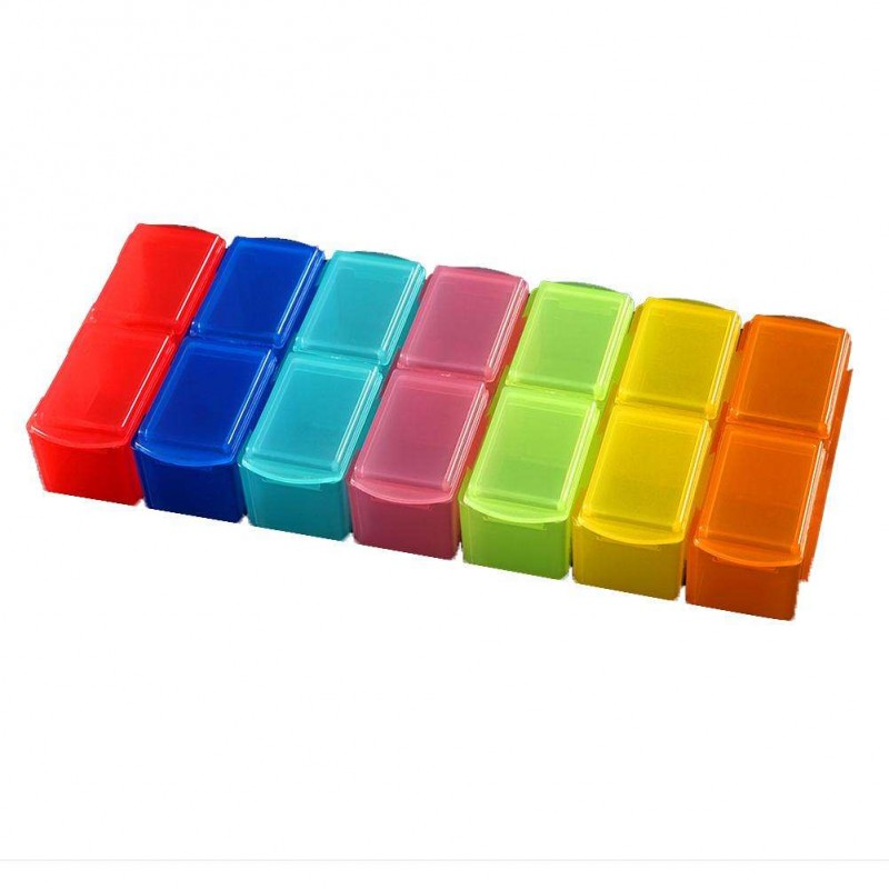 14 Grids 7 Day Detachable Pill Storage B...