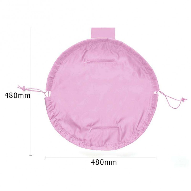 Waterproof Large-capacity Cosmetic Bag Drawstring Makeup Case Pouch (Pink)