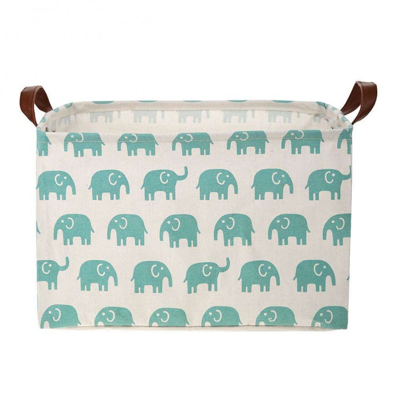 Folding Elephant Print Canvas Square Lau...