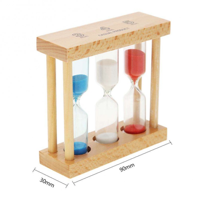 Creative 3/4/5 Minute Wood Hourglass Sandglass Sand Clock Timers Gift Decor