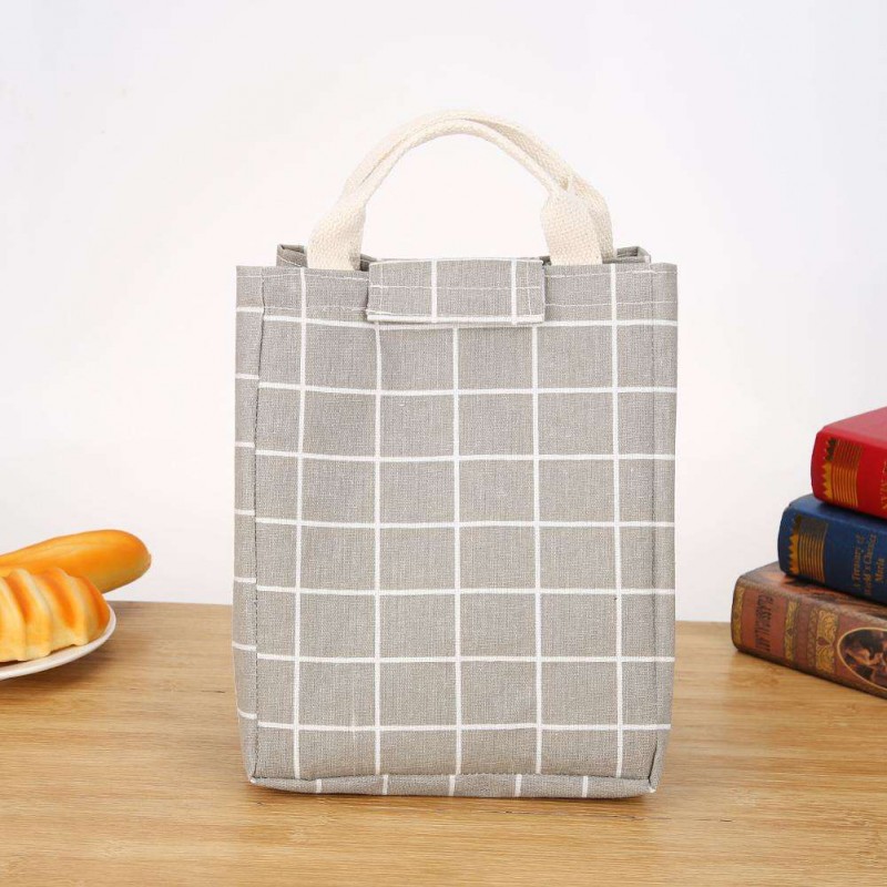 Waterproof Lunch Bag Thermal Insulation Cold Picnic Storage Pouch (Grey)