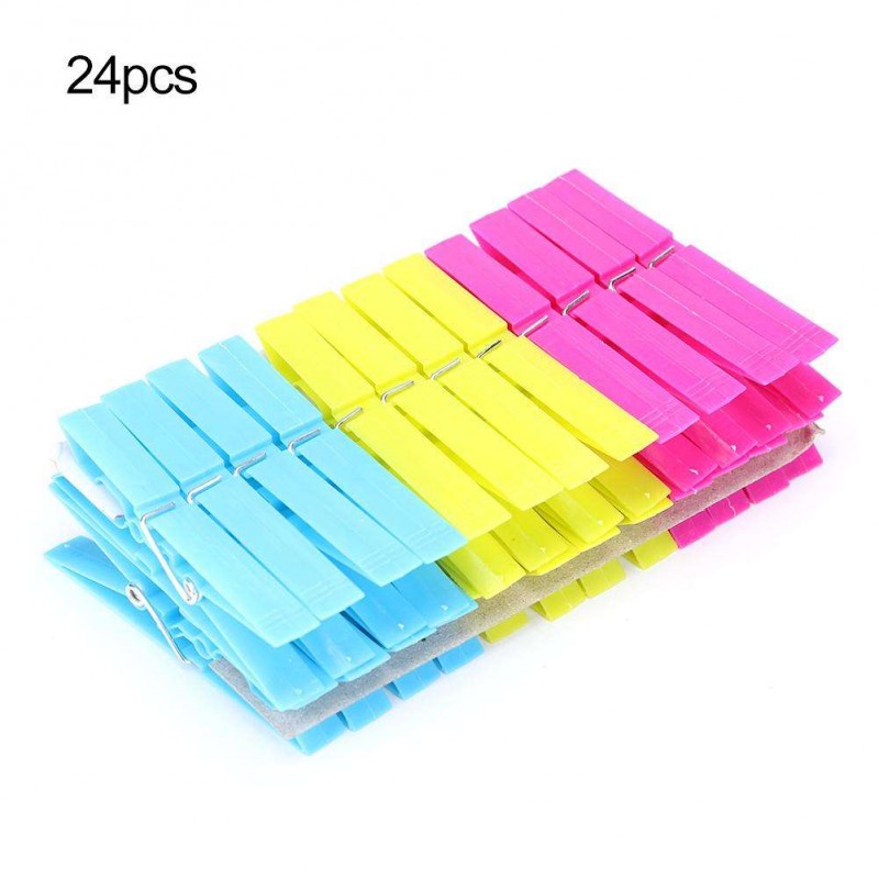 24pcs/bag Windproof Beach Towel Clamp Clips Clothes Pegs Drying Racks Clip