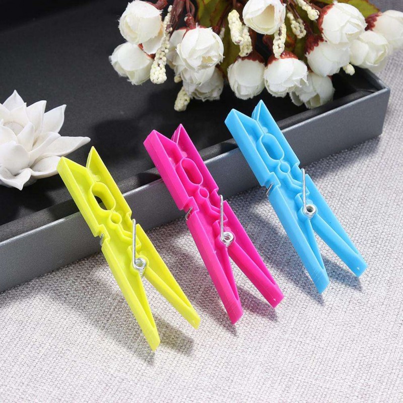 24pcs/bag Windproof Beach Towel Clamp Clips Clothes Pegs Drying Racks Clip