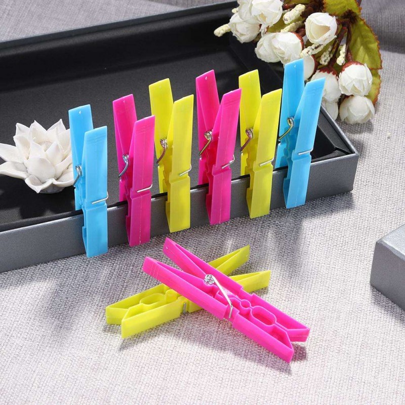 24pcs/bag Windproof Beach Towel Clamp Clips Clothes Pegs Drying Racks Clip