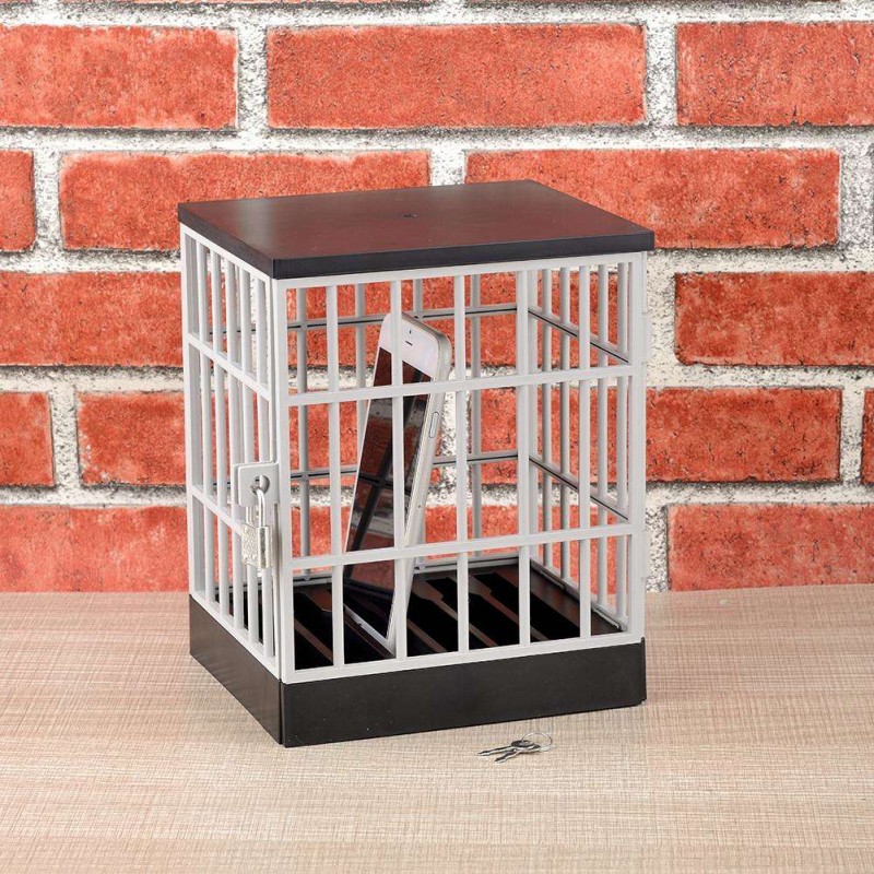 Novelty The Mobile Phone Jail Cell Lock Up Phones Holder Locking Cage Gifts